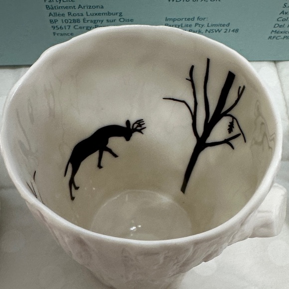 PartyLite White and Black Nature-Inspired votive Trio new in box - Picture 3 of 10